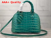 Louis Vuitton Alma BB in Green Alligator Leather Replica