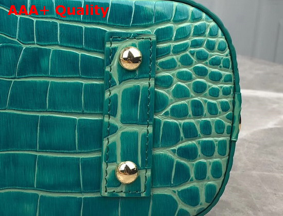 Louis Vuitton Alma BB in Green Alligator Leather Replica
