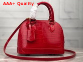 Louis Vuitton Alma BB in Red Alligator Leather Replica
