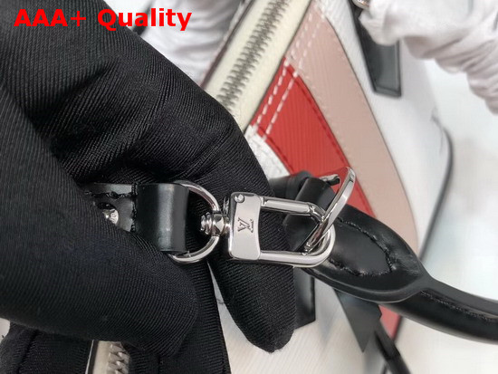 Louis Vuitton Alma BB in White Epi Leather with Two Tone Stripe Replica