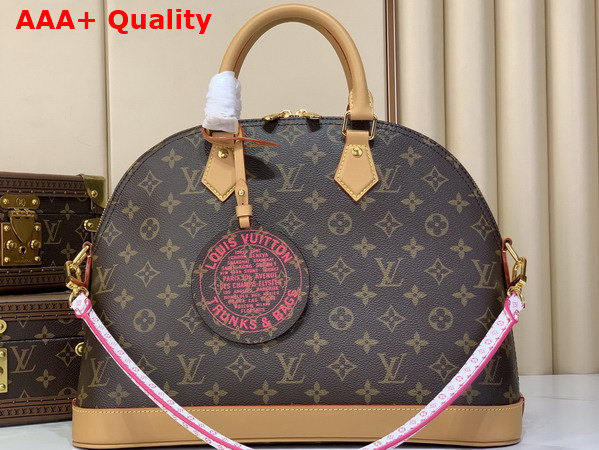 Louis Vuitton Alma MM Handbag in Monogram Canvas with a Nylon Drawstring Pouch M27327 Replica