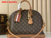 Louis Vuitton Alma MM Soft Celebration Monogram Coated Canvas and Ostrich Leather Trim N30049 Replica