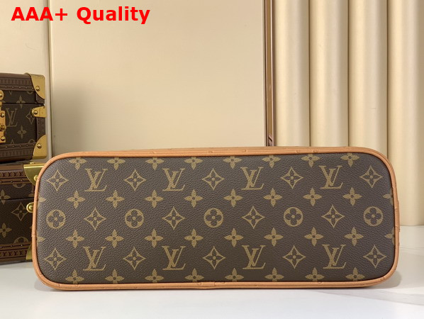 Louis Vuitton Alma MM Soft Celebration Monogram Coated Canvas and Ostrich Leather Trim N30049 Replica