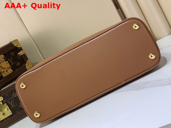 Louis Vuitton Alma MM Soft Noisette Calfskin Leather Resort Collection in Minigram M28517 Replica