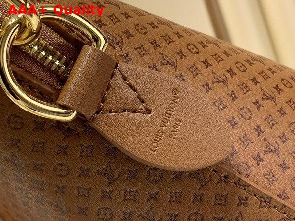 Louis Vuitton Alma MM Soft Noisette Calfskin Leather Resort Collection in Minigram M28517 Replica