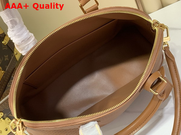Louis Vuitton Alma MM Soft Noisette Calfskin Leather Resort Collection in Minigram M28517 Replica