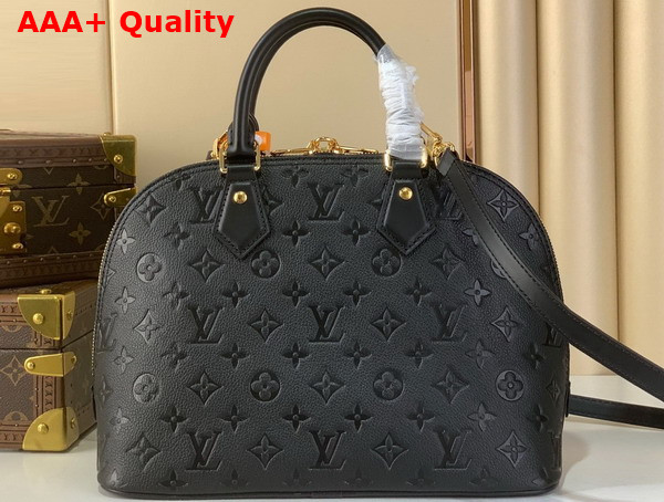 Louis Vuitton Alma PM Handbag in Black Monogram Empreinte Leather Replica