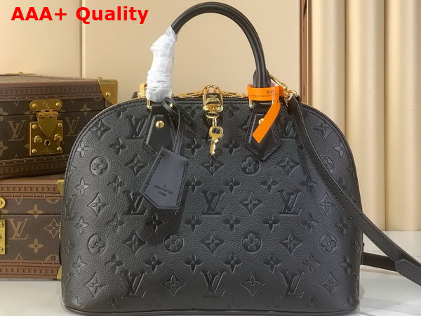 Louis Vuitton Alma PM Handbag in Black Monogram Empreinte Leather Replica