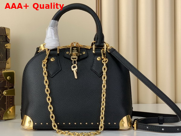 Louis Vuitton Alma Trunk BB in Black Calfskin Leather M29445 Replica