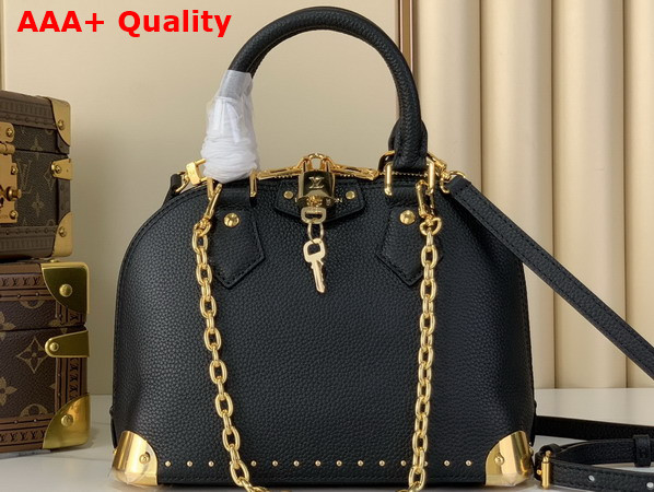 Louis Vuitton Alma Trunk BB in Black Calfskin Leather M29445 Replica