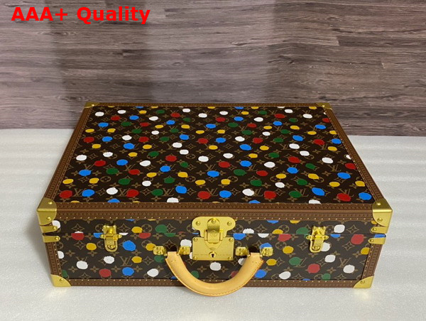 Louis Vuitton Alzer 60 Suitcase in Monogram Coated Canvas with 3D Painted Dots Print Replica