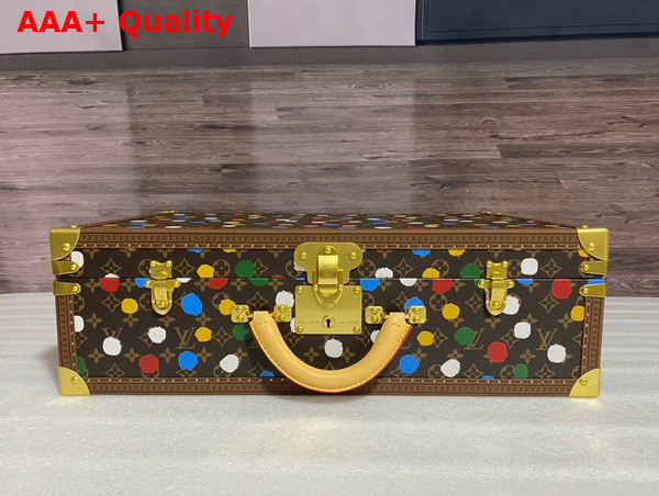 Louis Vuitton Alzer 60 Suitcase in Monogram Coated Canvas with 3D Painted Dots Print Replica