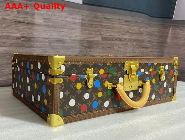 Louis Vuitton Alzer 60 Suitcase in Monogram Coated Canvas with 3D Painted Dots Print Replica
