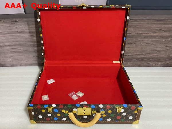 Louis Vuitton Alzer 60 Suitcase in Monogram Coated Canvas with 3D Painted Dots Print Replica