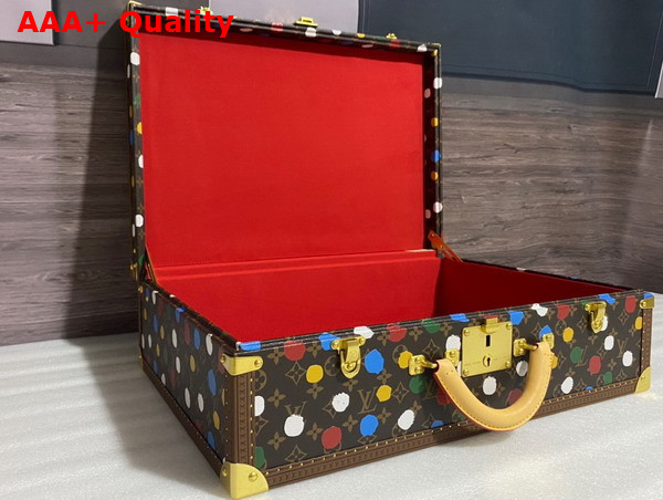 Louis Vuitton Alzer 60 Suitcase in Monogram Coated Canvas with 3D Painted Dots Print Replica