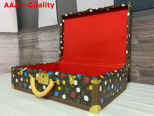 Louis Vuitton Alzer 60 Suitcase in Monogram Coated Canvas with 3D Painted Dots Print Replica
