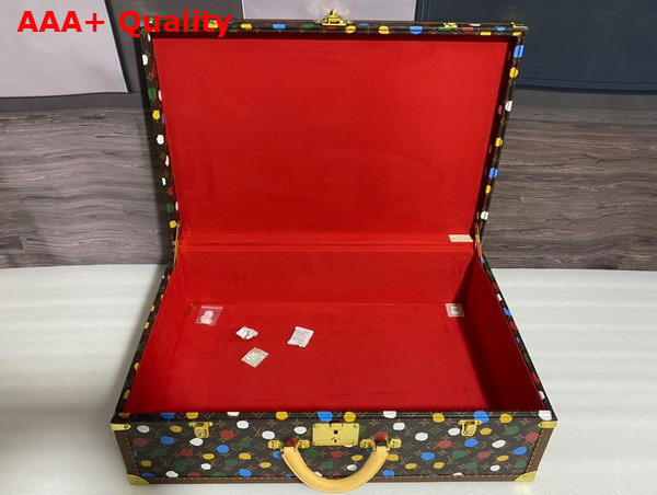 Louis Vuitton Alzer 70 Suitcase in Monogram Coated Canvas with 3D Painted Dots Print Replica