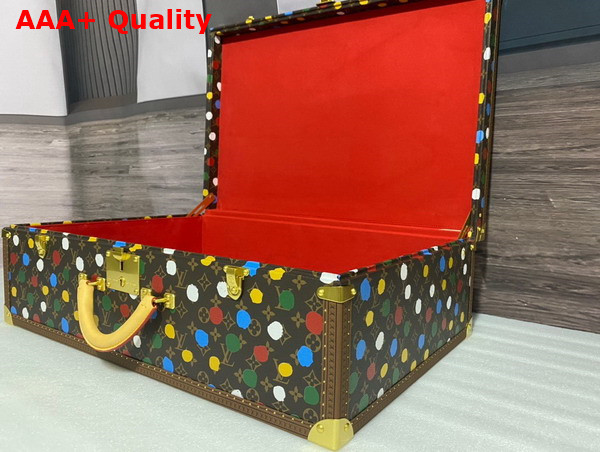 Louis Vuitton Alzer 70 Suitcase in Monogram Coated Canvas with 3D Painted Dots Print Replica