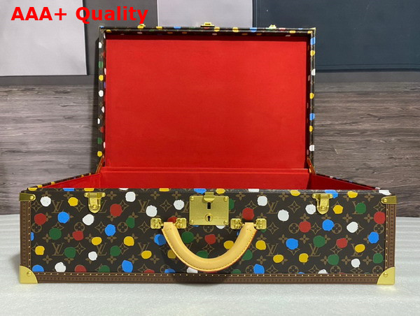 Louis Vuitton Alzer 70 Suitcase in Monogram Coated Canvas with 3D Painted Dots Print Replica