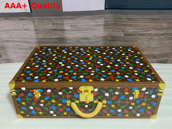 Louis Vuitton Alzer 80 Suitcase in Monogram Coated Canvas with 3D Painted Dots Print Replica