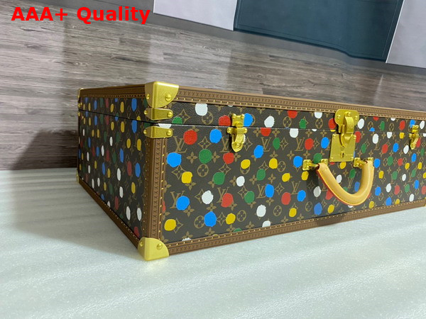 Louis Vuitton Alzer 80 Suitcase in Monogram Coated Canvas with 3D Painted Dots Print Replica