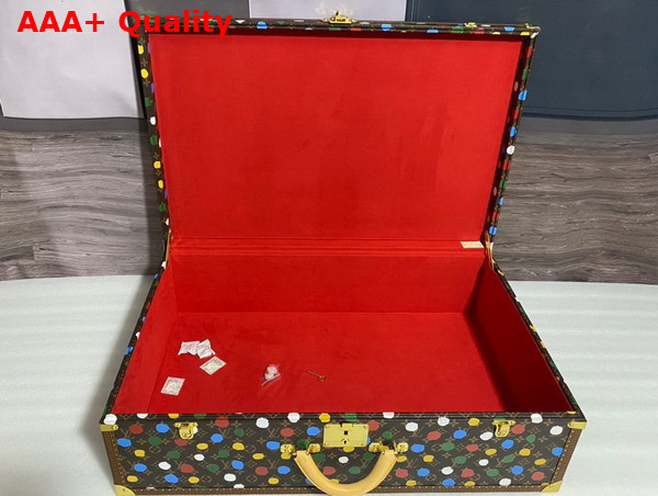 Louis Vuitton Alzer 80 Suitcase in Monogram Coated Canvas with 3D Painted Dots Print Replica