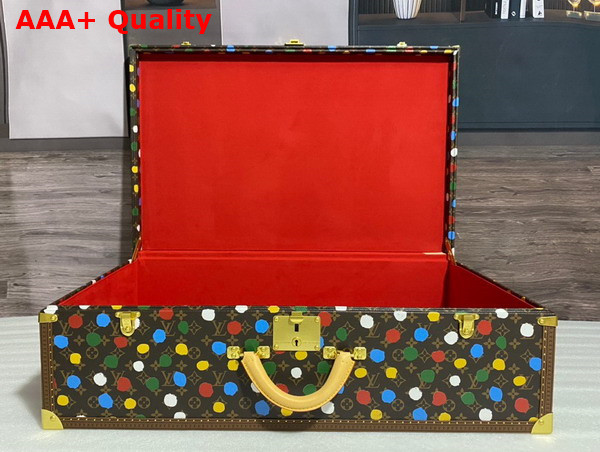 Louis Vuitton Alzer 80 Suitcase in Monogram Coated Canvas with 3D Painted Dots Print Replica