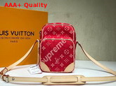 Louis Vuitton Amazon Shoulder Bag in Red Monogram Denim Replica