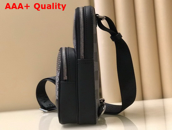 Louis Vuitton Amazon Slingbag Gray Damier Graphite 3D Coated Canvas N50012 Replica
