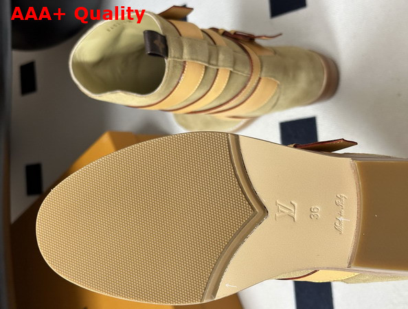 Louis Vuitton Amiral Flat Boot in Brown Suede Calf Leather Replica