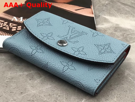 Louis Vuitton Anne Coin Purse Blue Mahina Perforated Calfskin Leather Replica