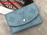 Louis Vuitton Anne Coin Purse Blue Mahina Perforated Calfskin Leather Replica
