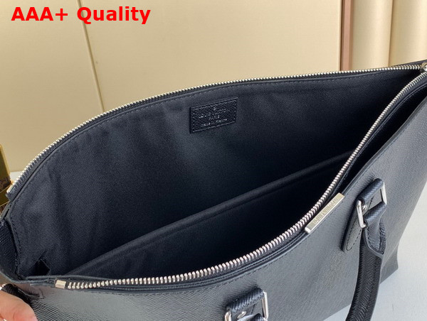 Louis Vuitton Anton Soft Briefcase in Black Taiga Cowhide Leather M33416 Replica