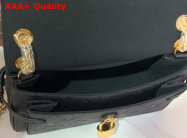Louis Vuitton Anytime Flap Bag in Black Monogram Empreinte Leather M14604 Replica