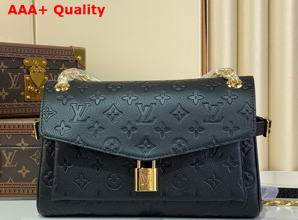 Louis Vuitton Anytime Flap Bag in Black Monogram Empreinte Leather M14604 Replica
