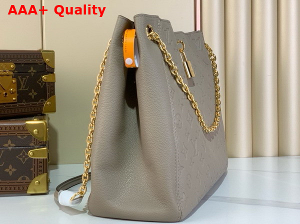 Louis Vuitton Anytime MM Handbag in Tourterelle Gray Monogram Empreinte Leather M14658 Replica