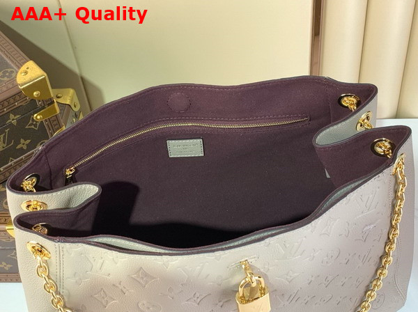 Louis Vuitton Anytime MM Handbag in Tourterelle Gray Monogram Empreinte Leather M14658 Replica