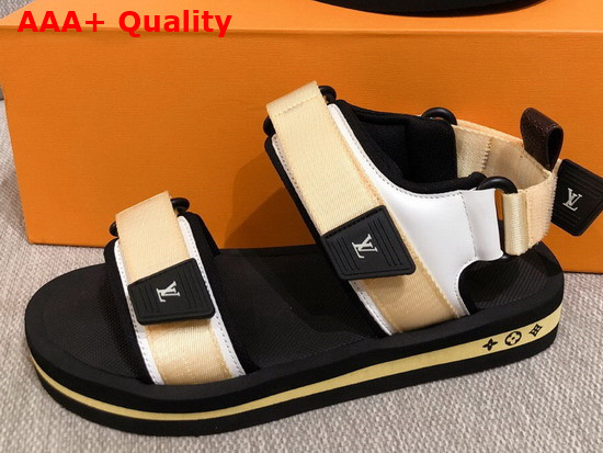 Louis Vuitton Arcade Flat Sandal in Beige Replica