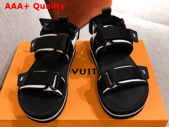 Louis Vuitton Arcade Flat Sandal in Black 1A8GIW Replica