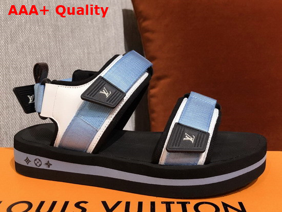 Louis Vuitton Arcade Flat Sandal in Blue 1A8GK5 Replica
