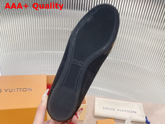 Louis Vuitton Archlight Flat Ballerina Black Technical Satin and Monogram Canvas Replica