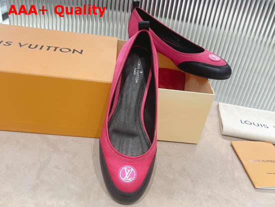 Louis Vuitton Archlight Flat Ballerina Pink Technical Satin and Calf Leather Replica