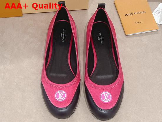 Louis Vuitton Archlight Flat Ballerina Pink Technical Satin and Calf Leather Replica