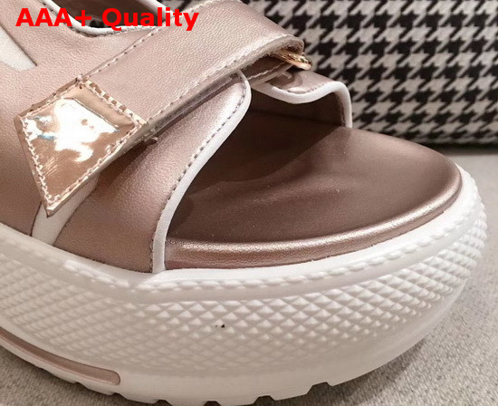 Louis Vuitton Archlight Sandal in Champagne Calf Leather Replica
