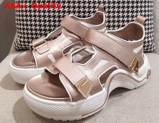 Louis Vuitton Archlight Sandal in Champagne Calf Leather Replica