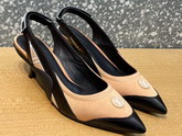 Louis Vuitton Archlight Slingback Pump Beige Technical Satin and Calf Leather 1A9QU6 Replica