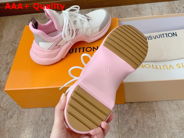Louis Vuitton Archlight Sneaker in White Mesh and Pink Calf Leather Replica