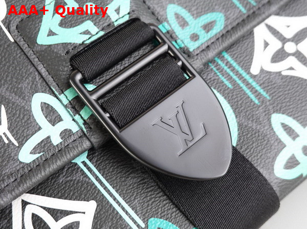 Louis Vuitton Archy Messenger MM Bag LV Graffiti Green Monogram Coated Canvas M21394 Replica