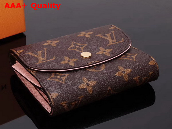 Louis Vuitton Ariane Wallet Monogram Coated Canvas with Cowhide Trim Rose Ballerine M62037 Replica