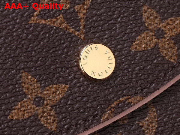 Louis Vuitton Ariane Wallet Monogram Coated Canvas with Cowhide Trim Rose Ballerine M62037 Replica